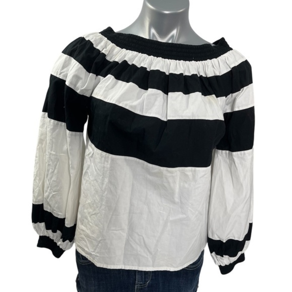 MLM Black and White Striped Women's Top